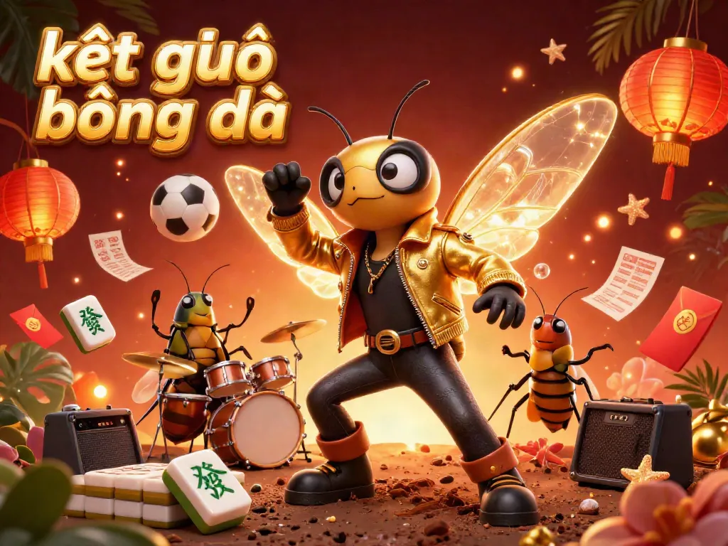Experience vibrant sports betting excitement with kết quả bóng đá, featuring animated rock star characters and dynamic gambling elements.