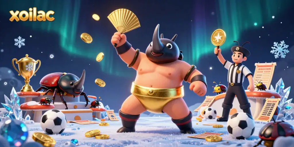 Xoilac platform showcases a thrilling sports betting experience with dynamic visuals and engaging elements.