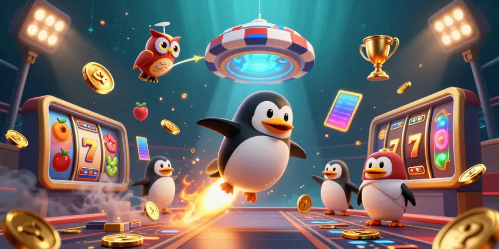 Experience the thrilling S8 casino adventure with a dazzling penguin and jackpot!