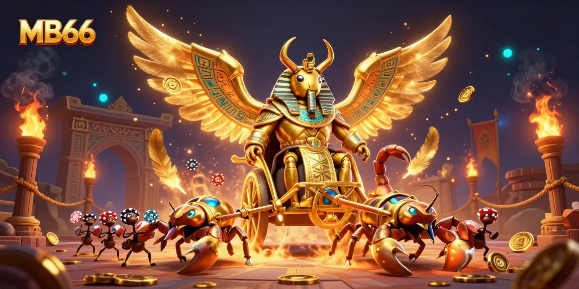 Experience thrilling gameplay with MB66 in a vibrant casino illustration featuring exciting gambling elements.
