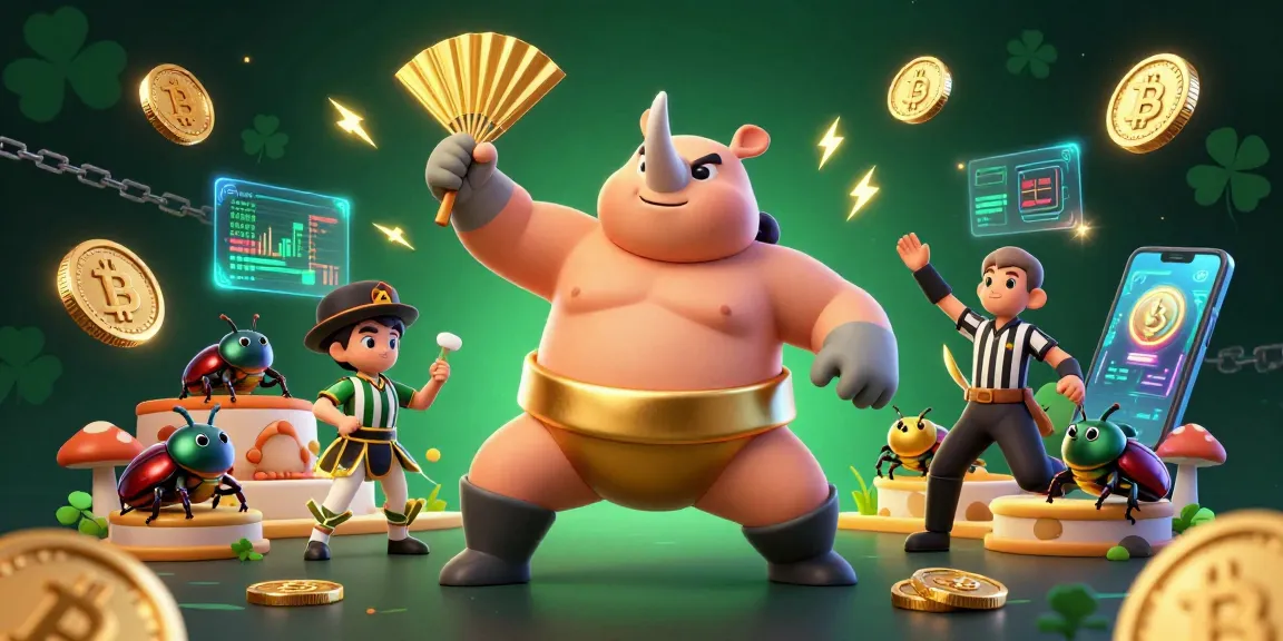 Sculpt powerful sbobet bets in an exciting 3D scene with beetle champions and flying coins.