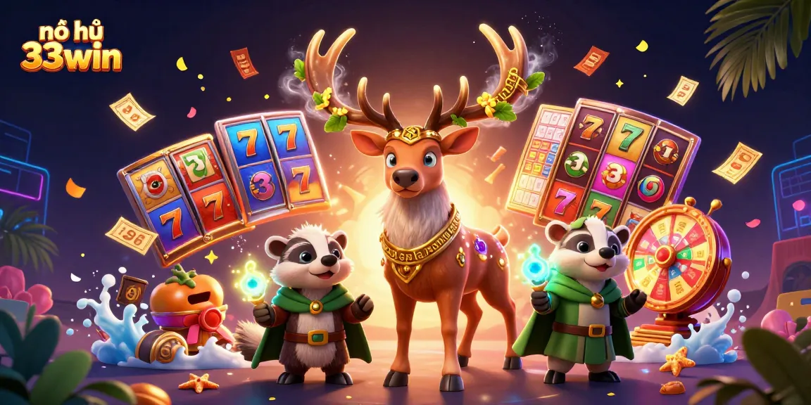 Spin and win with nổ hũ 33win featuring vibrant reels and magical characters