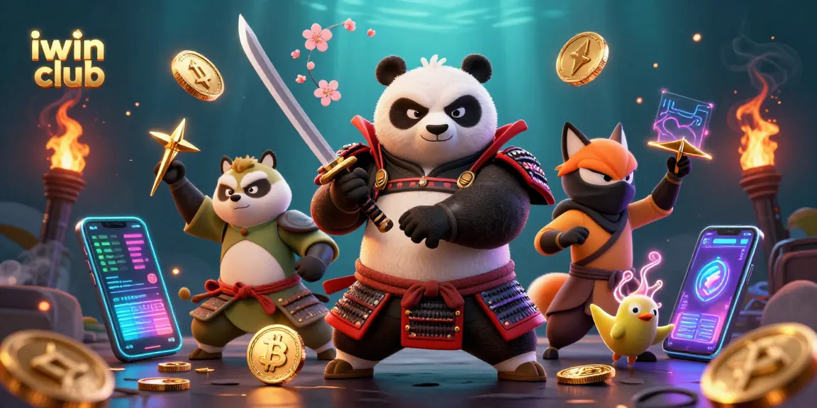 Engage with iwin club's thrilling experience with vibrant characters and crypto elements.