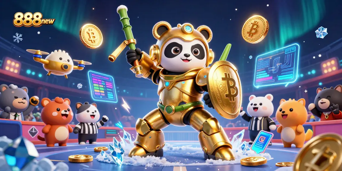 Engage in thrilling experiences at 888new with vibrant 3D crypto gambling elements and animated characters!