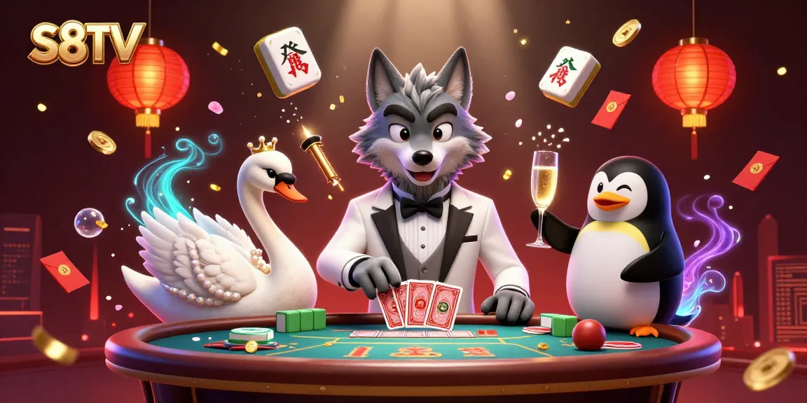 Experience the thrill of betting with S8TV's premium inspired casino scene featuring lively characters and rich visuals.
