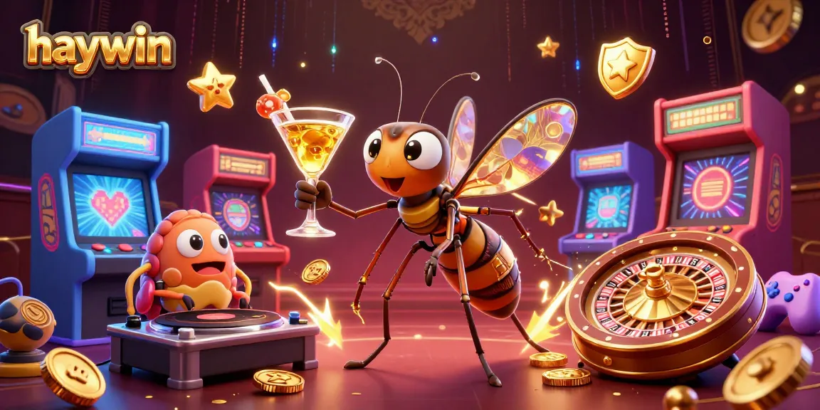 Experience the vibrant energy at haywin with casino-themed characters in a rich gaming atmosphere.
