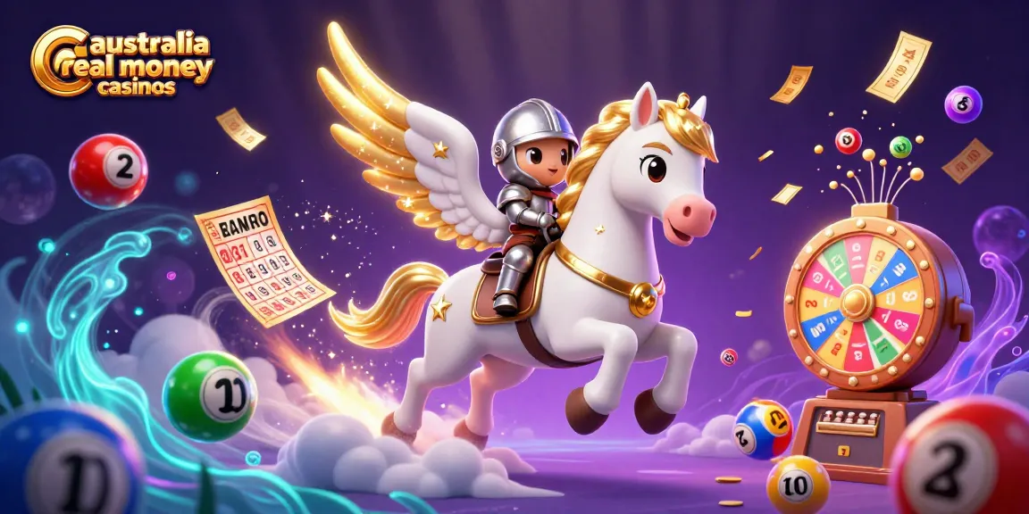 Experience thrilling wins at australia real money casinos with vibrant lottery elements and magical scenes.
