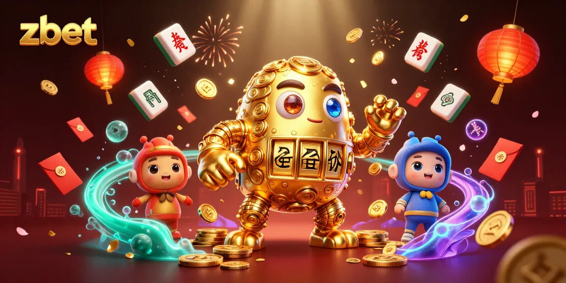 Spin and win big with zbet's dynamic casino adventure featuring golden golem and festive elements.