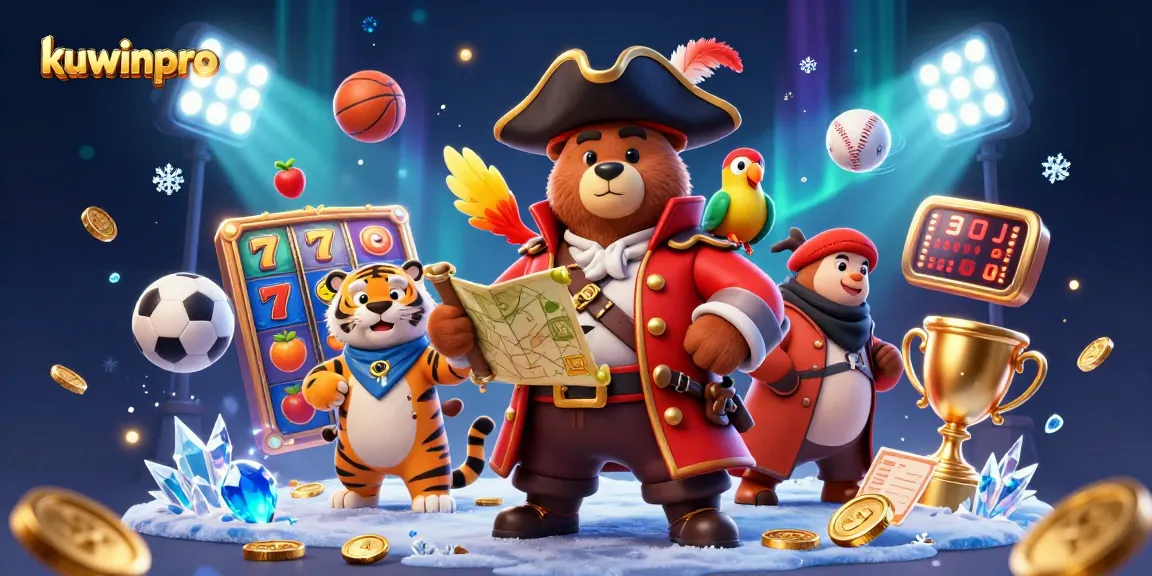Experience thrilling slots and jackpots with kuwinpro in an exciting 3D casino scene.